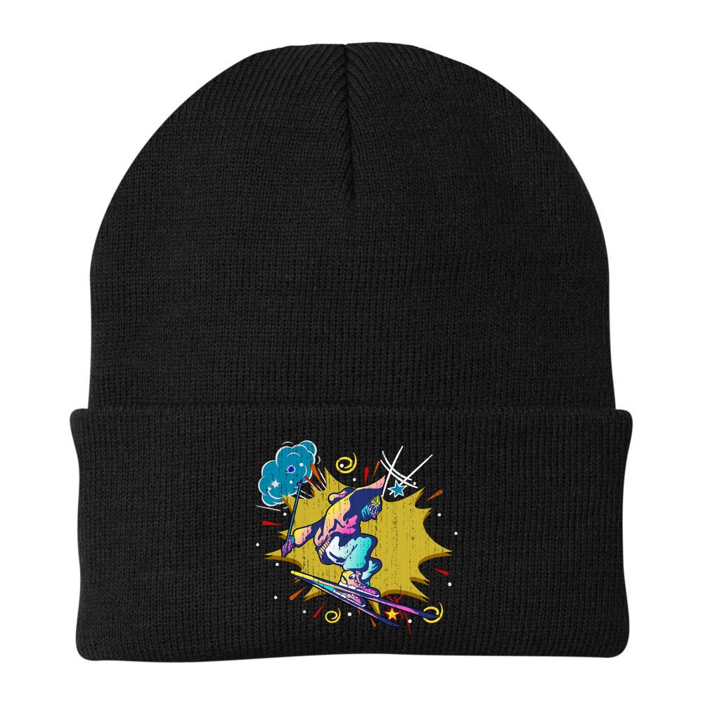 Winter Sports Ski Instructor Skier Skiing Lover Ski Gift Beanie