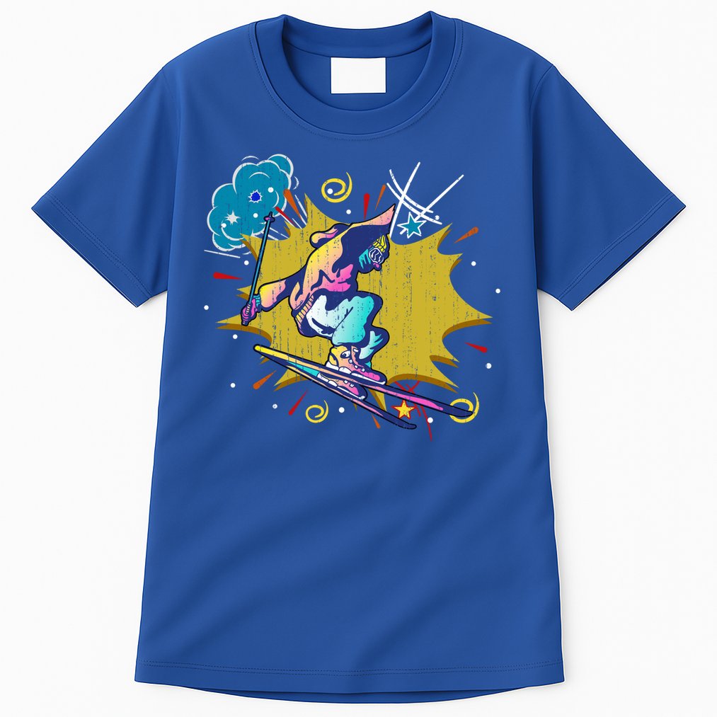 Winter Sports Ski Instructor Skier Skiing Lover Ski Gift Tall T-Shirt