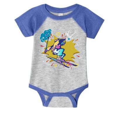 Winter Sports Ski Instructor Skier Skiing Lover Ski Gift Infant Baby Jersey Bodysuit