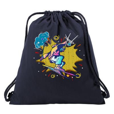 Winter Sports Ski Instructor Skier Skiing Lover Ski Gift Drawstring Bag