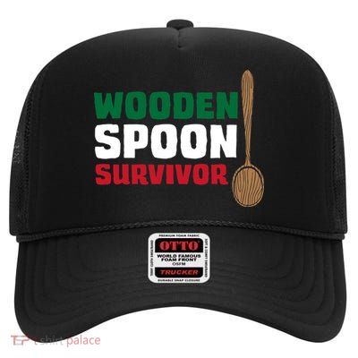 Wooden Spoon Survivor Italian Flag High Crown Mesh Back Trucker Hat