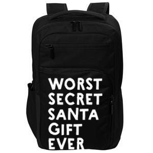 Worst Secret Santa Gift Ever Funny White Elephant Impact Tech Backpack