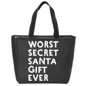 Worst Secret Santa Gift Ever Funny White Elephant Zip Tote Bag