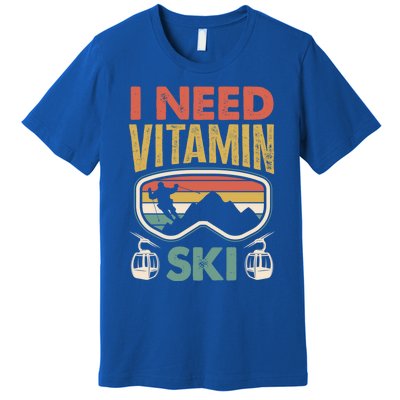 Wintersport Skiing Skier I Need Vitamin Ski Meaningful Gift Premium T-Shirt