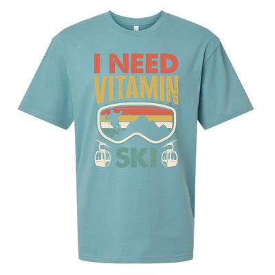 Wintersport Skiing Skier I Need Vitamin Ski Meaningful Gift Sueded Cloud Jersey T-Shirt