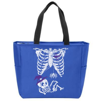 Witch Skeleton Spider Horror Cute Halloween Gift Zip Tote Bag