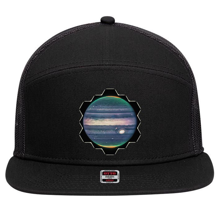 Webb Space Telescope New Image Jupiter Jwst 7 Panel Mesh Trucker Snapback Hat