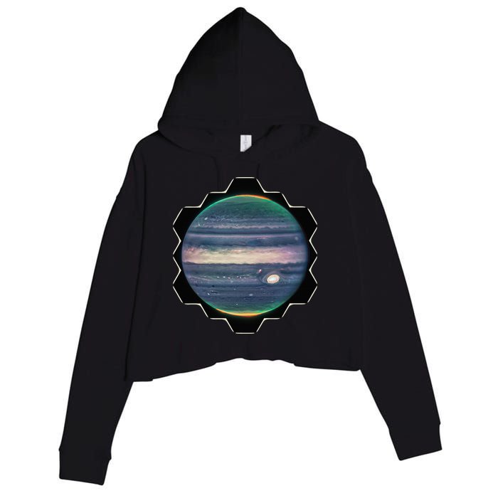 Webb Space Telescope New Image Jupiter Jwst Crop Fleece Hoodie