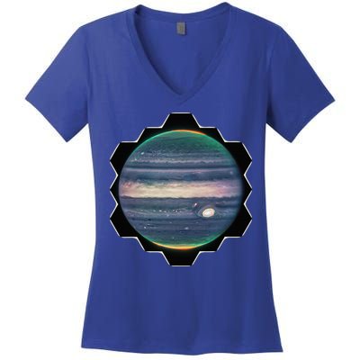 Webb Space Telescope New Image Jupiter Jwst Women's V-Neck T-Shirt