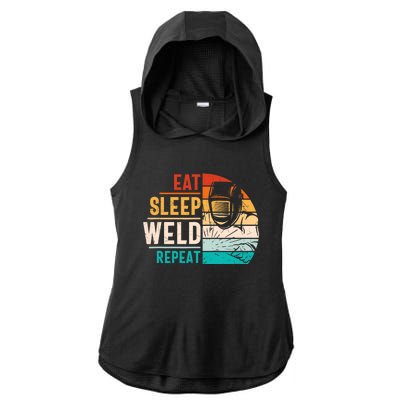 Welding Specialist TIG MAG Welder Definition Ladies PosiCharge Tri-Blend Wicking Draft Hoodie Tank