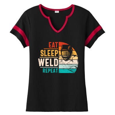 Welding Specialist TIG MAG Welder Definition Ladies Halftime Notch Neck Tee