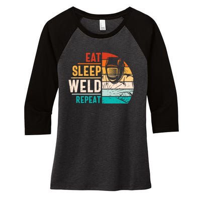 Welding Specialist TIG MAG Welder Definition Women's Tri-Blend 3/4-Sleeve Raglan Shirt