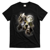 Wolf Shirt Three Wolves Moon Wolf Moon T-Shirt