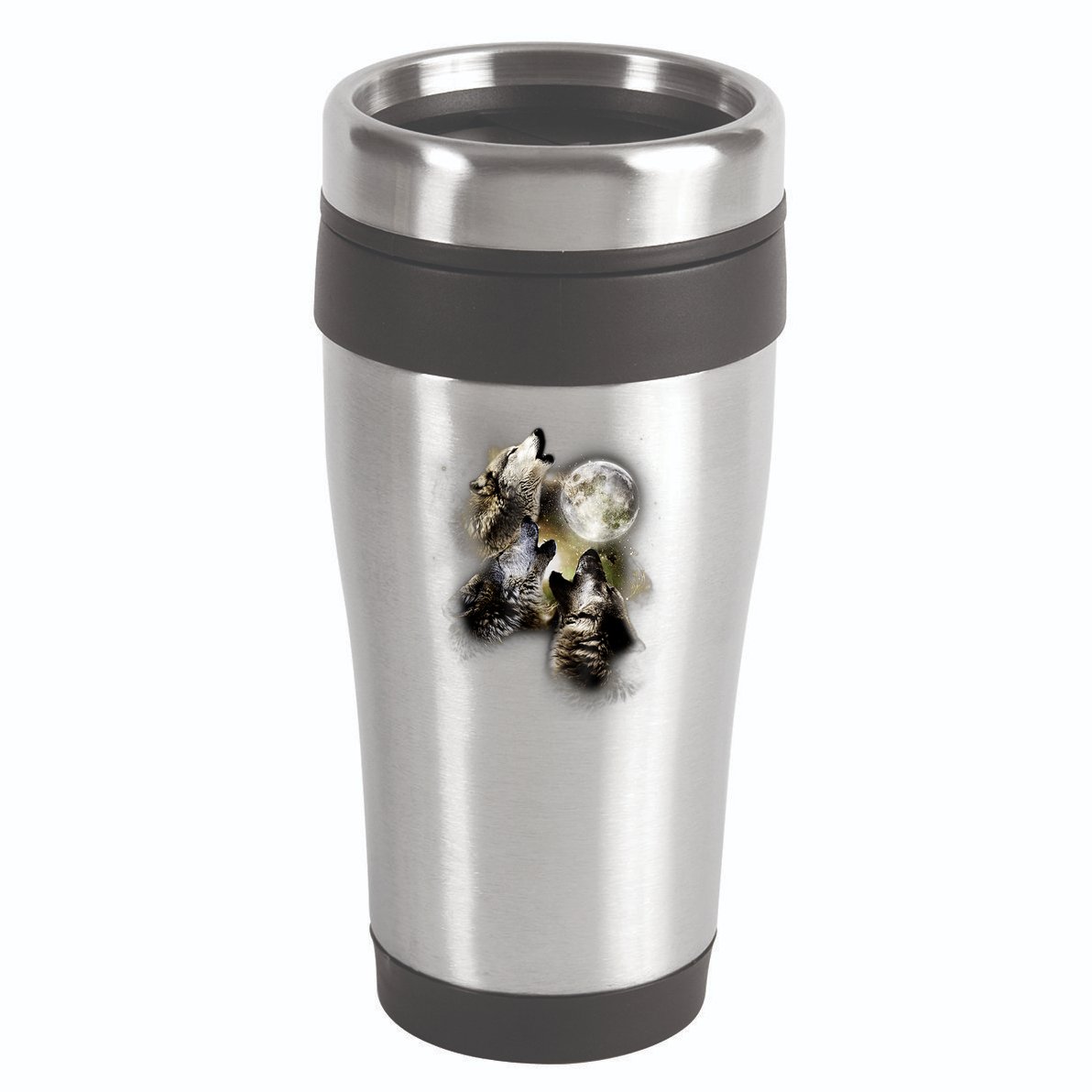 Wolf Shirt Three Wolves Moon Wolf Moon 16oz Travel Tumbler