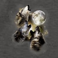 Wolf Shirt Three Wolves Moon Wolf Moon Vector Backpack