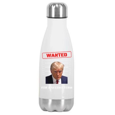 Wanted Second Term Pro Trump 2024 Gift Stainless Steel Insulated Water Bottle