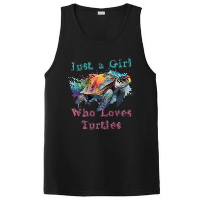 Watercolor Sea Turtle Just a That Loves Turtles Florida PosiCharge Competitor Tank