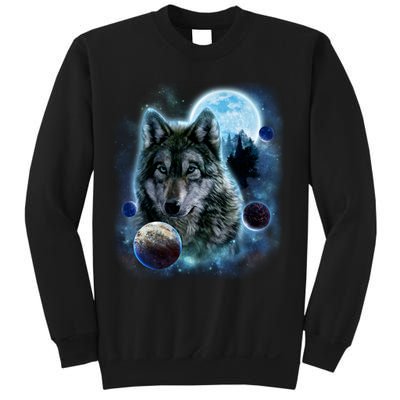 Wolf Shirt Three Wolves Moon Wolf Moon Sweatshirt
