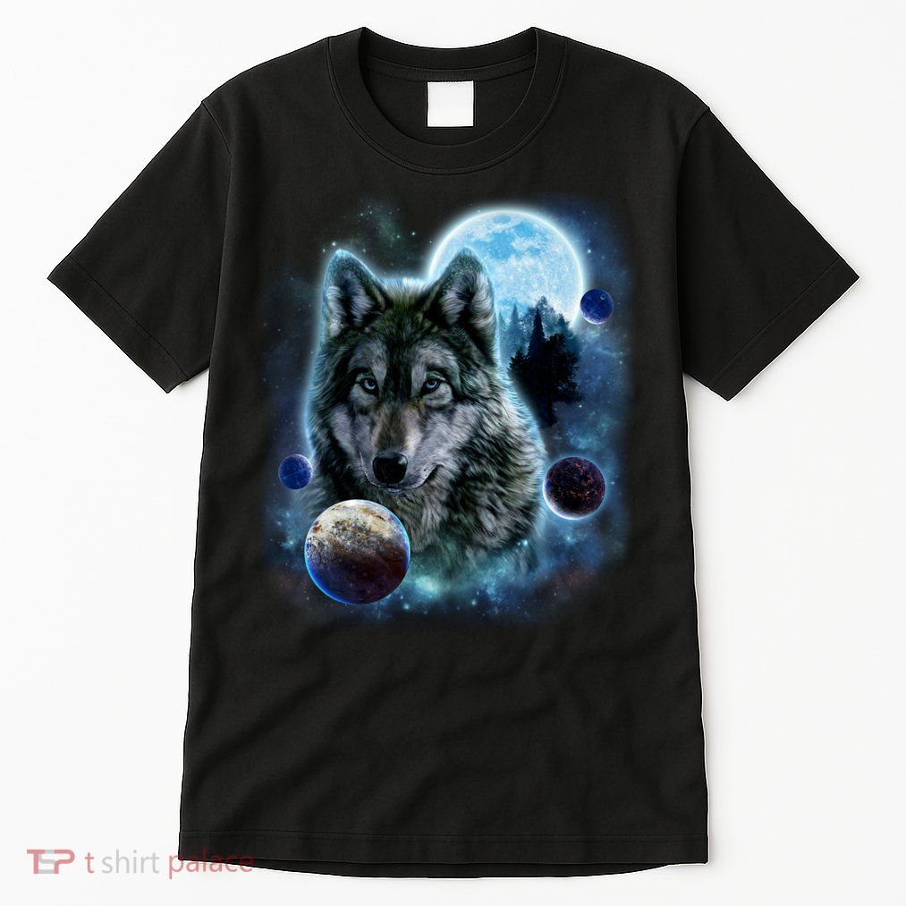 Wolf Shirt Three Wolves Moon Wolf Moon Tall T-Shirt