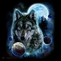 Wolf Shirt Three Wolves Moon Wolf Moon Tall T-Shirt