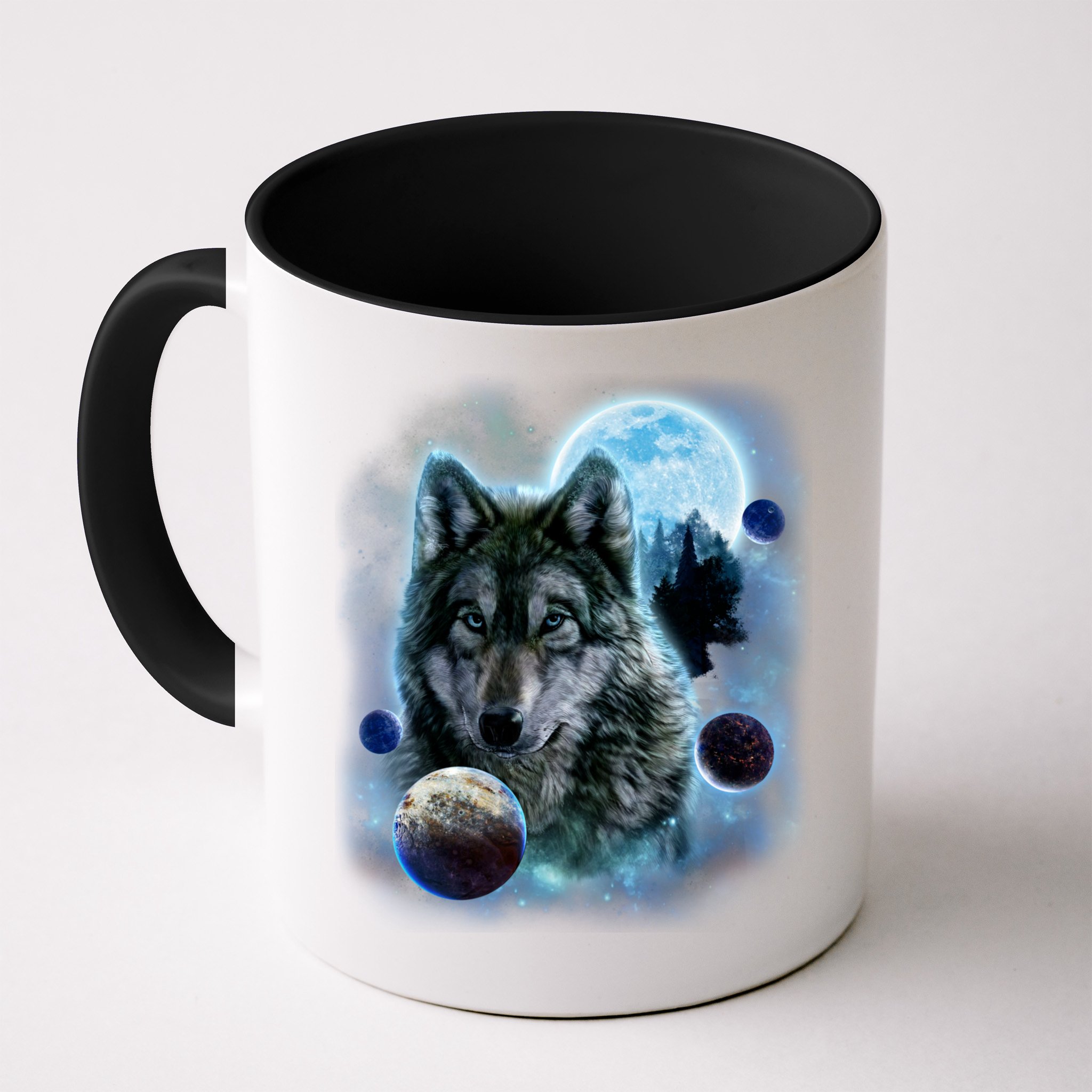 Wolf Shirt Three Wolves Moon Wolf Moon Mug