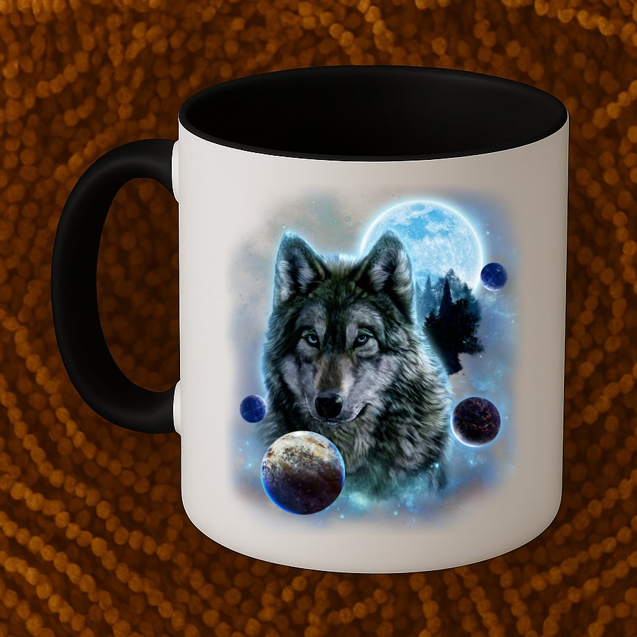 Wolf Shirt Three Wolves Moon Wolf Moon Mug