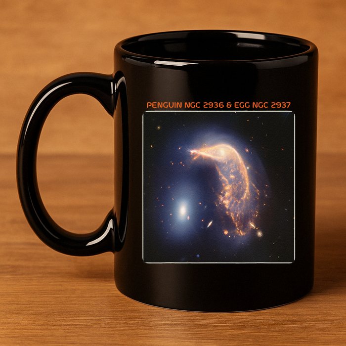 Webb Space Telescope The Penguin And Egg Ngc 2936 2937 Jwst 11oz C Handle Ceramic Mug