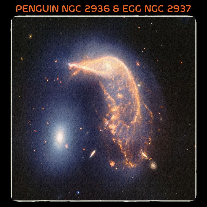 Webb Space Telescope The Penguin And Egg Ngc 2936 2937 Jwst Drawstring Bag