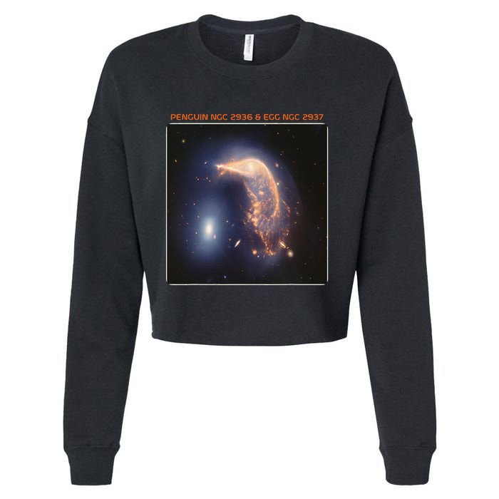 Webb Space Telescope The Penguin And Egg Ngc 2936 2937 Jwst Cropped Pullover Crew