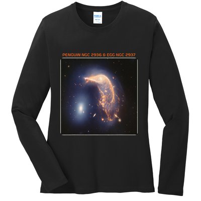 Webb Space Telescope The Penguin And Egg Ngc 2936 2937 Jwst Ladies Long Sleeve Shirt