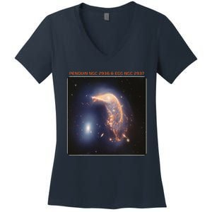 Webb Space Telescope The Penguin And Egg Ngc 2936 2937 Jwst Women's V-Neck T-Shirt