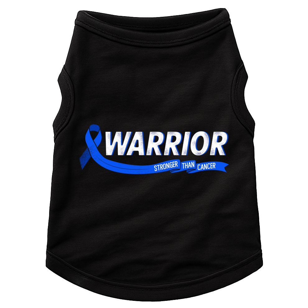 Warrior Stronger Than Cancer Colon Cancer Awareness Great Gift Doggie Tank