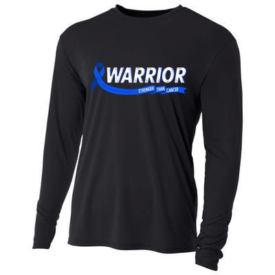 Warrior Stronger Than Cancer Colon Cancer Awareness Great Gift Cooling Performance Long Sleeve Crew
