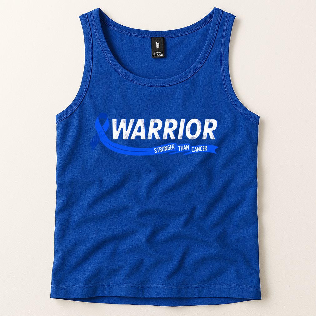 Warrior Stronger Than Cancer Colon Cancer Awareness Great Gift Tank Top