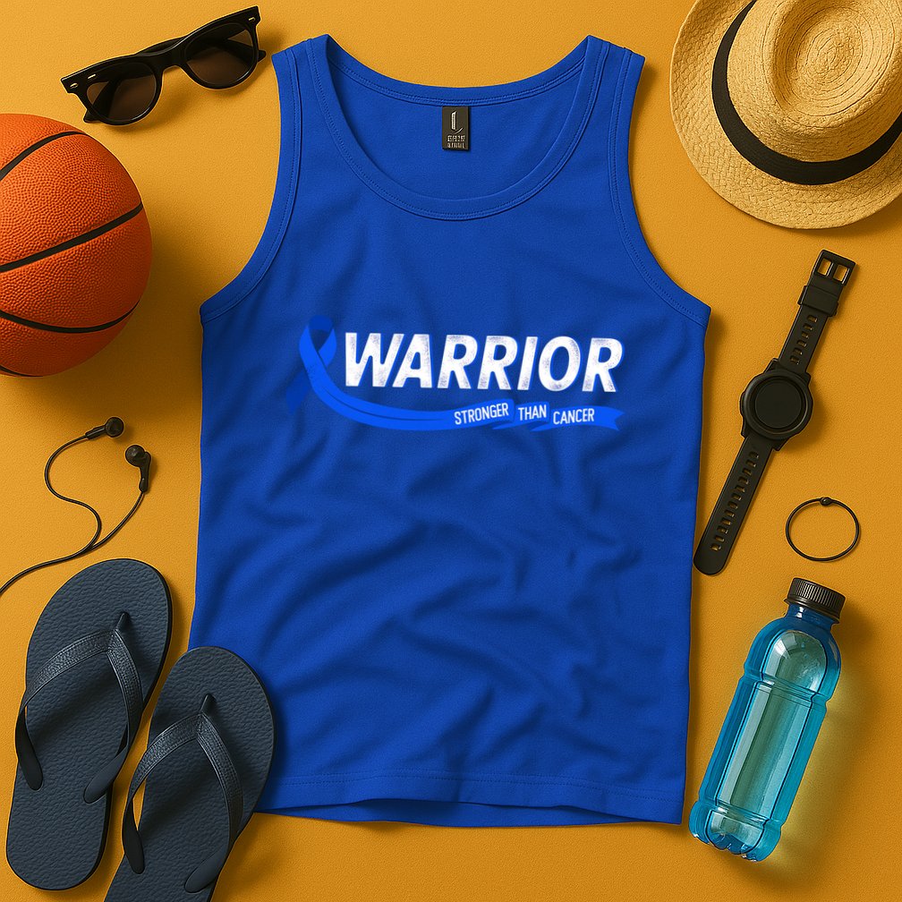Warrior Stronger Than Cancer Colon Cancer Awareness Great Gift Tank Top