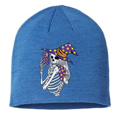 Witch Skeleton Taking Sie Mirror Photo Phone Camera Gift Sustainable Beanie