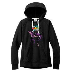 Whale Space Travel Scientist Outer Space Planets Science Women's Fleece Hoodie