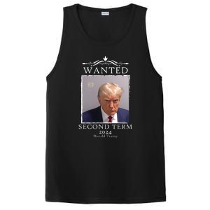 Wanted Second Term 2024 Trump Donald Mugshot PosiCharge Competitor Tank