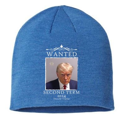 Wanted Second Term 2024 Trump Donald Mugshot Sustainable Beanie