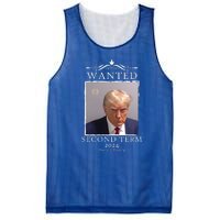 Wanted Second Term 2024 Trump Donald Mugshot Mesh Reversible Basketball Jersey Tank