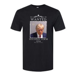 Wanted Second Term 2024 Trump Donald Mugshot Softstyle CVC T-Shirt