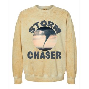 Weather Storm Tornado Hurricane Chaser Colorblast Crewneck Sweatshirt