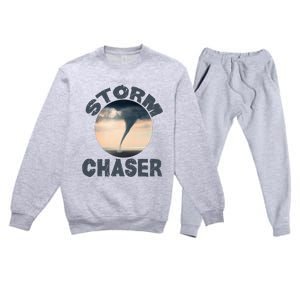 Weather Storm Tornado Hurricane Chaser Premium Crewneck Sweatsuit Set