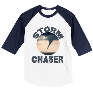 Weather Storm Tornado Hurricane Chaser Baseball Sleeve Shirt