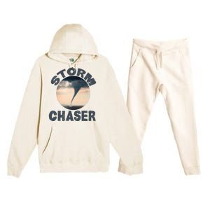 Weather Storm Tornado Hurricane Chaser Premium Hooded Sweatsuit Set