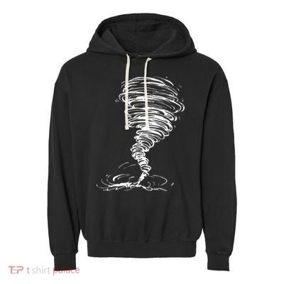 While Storm Tornado Twister Hurricane Weather Scary Costume Garment-Dyed Fleece Hoodie
