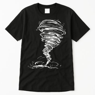 While Storm Tornado Twister Hurricane Weather Scary Costume Tall T-Shirt