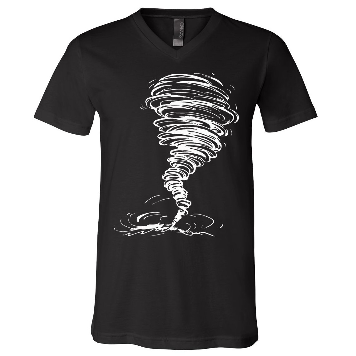 While Storm Tornado Twister Hurricane Weather Scary Costume V-Neck T-Shirt