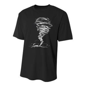 While Storm Tornado Twister Hurricane Weather Scary Costume Youth Performance Sprint T-Shirt