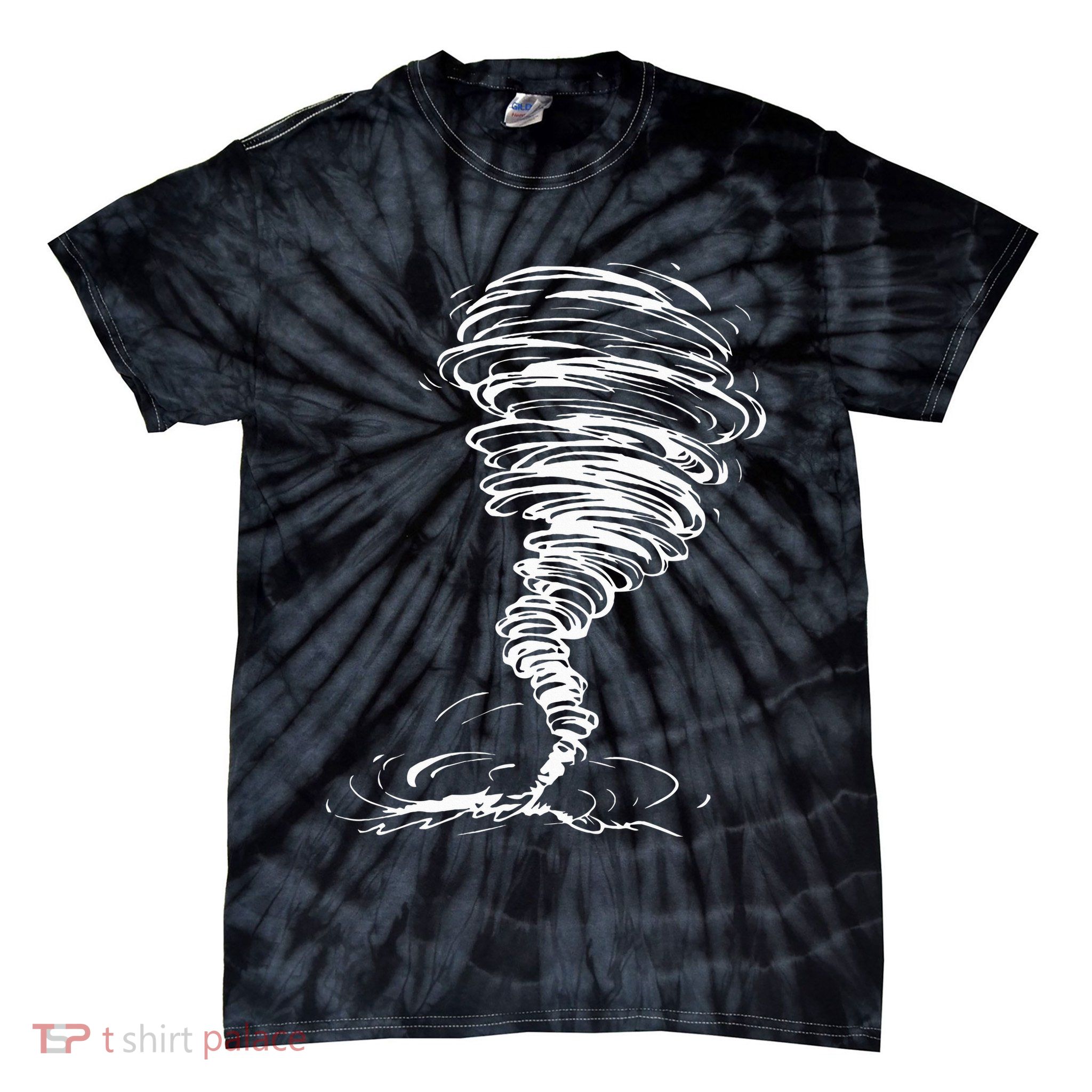 While Storm Tornado Twister Hurricane Weather Scary Costume Tie-Dye T-Shirt